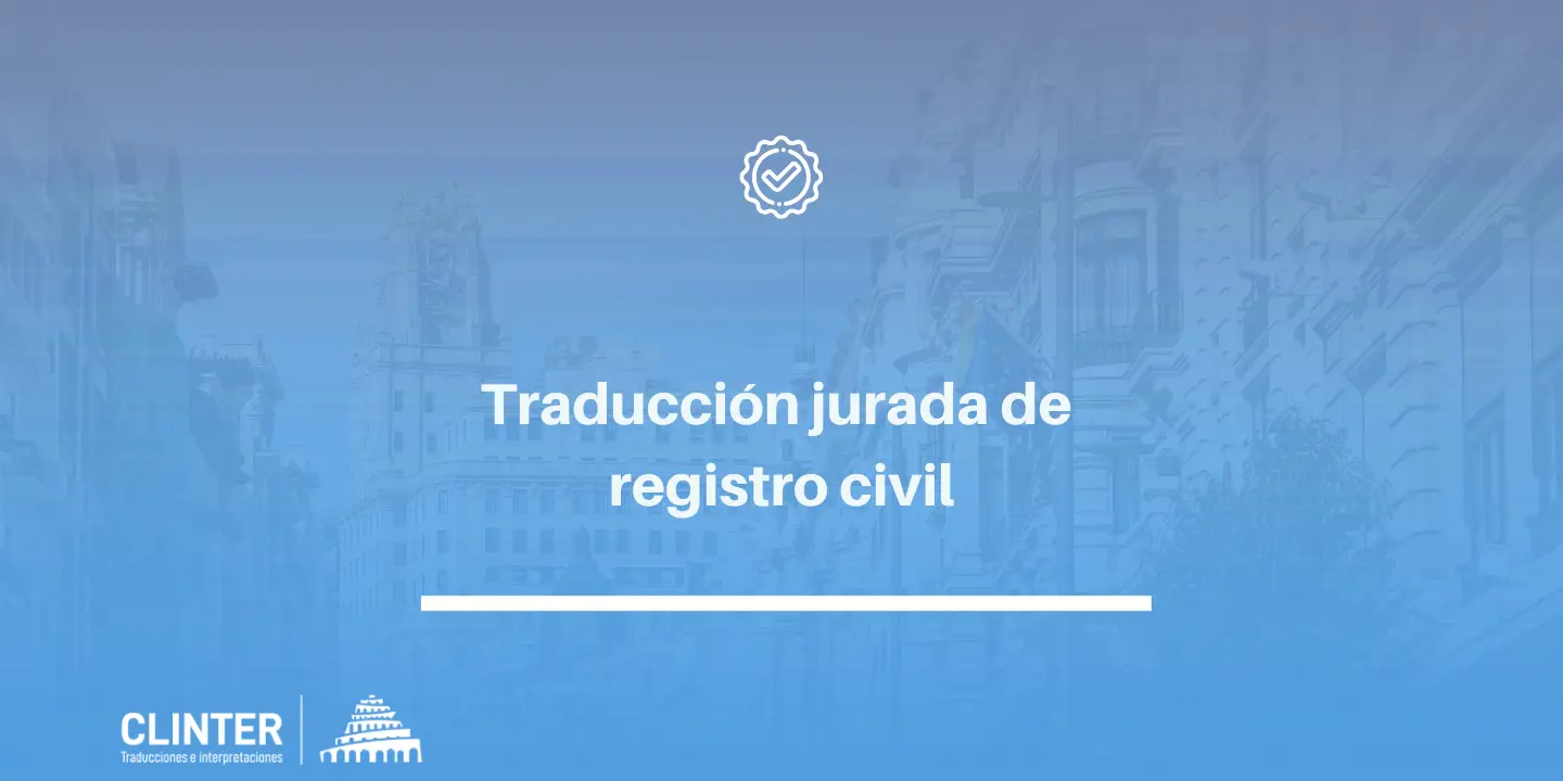 Traducción jurada del registro civil